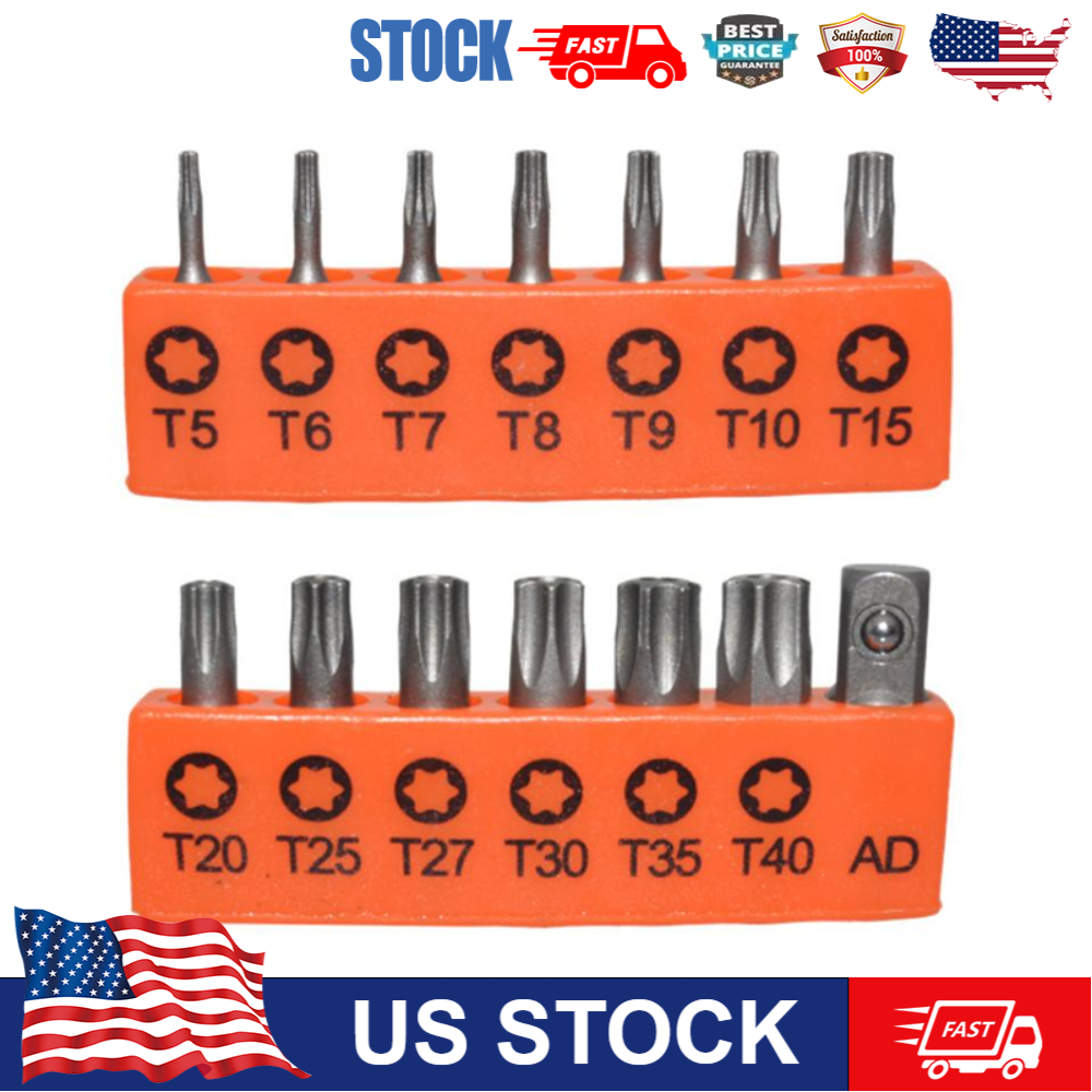 14Pcs Tamper-Proof Torx Tri-Wing Hex Security Screwdriver Bit Set