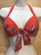 SHADE SHORE Women's Size 34B Underwire Bikini Top Red Floral