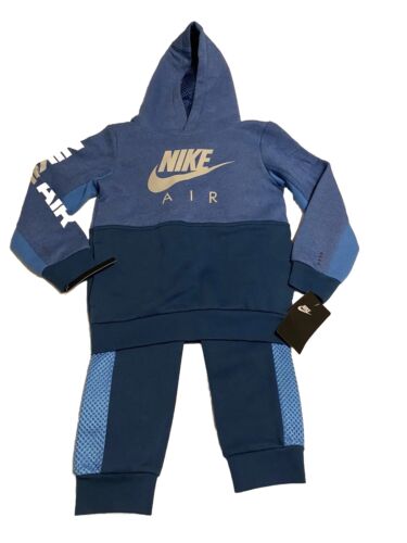 Nike Air Dk Marina Blue 2 Pc Sweatsuit Set Size 6 - Picture 1 of 3