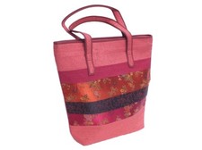 Handtasche Patchwork aus Korean Hanbok K-Beauty K-POP lachsfarben NEU