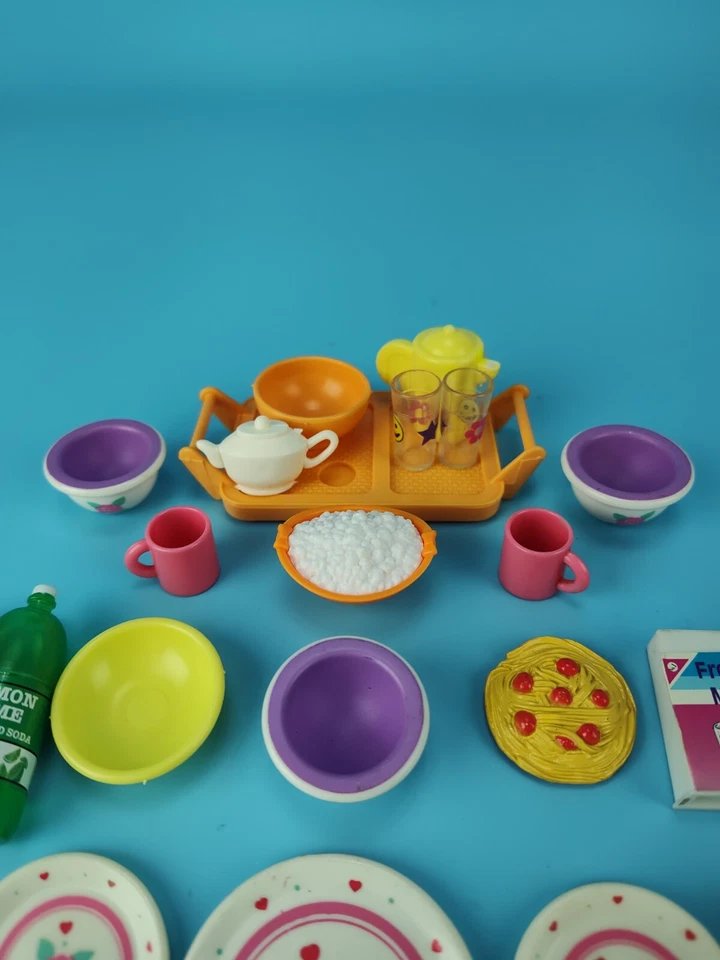 Mattel Escala 1:6 Barbie Amapola Parker Muñeca Comida Bebidas Platos Bandeja Lote de 26 piezas Foto 4 de 4