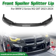 Carbon Look Front Bumper Spoiler Splitter Lip For BMW 2 Series M2 G87 2023-2025