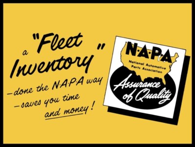 1961 NAPA Auto Parts- Fleet Truck, Vehicle SVC NEW Metal Sign: 12x16'' Ships Free