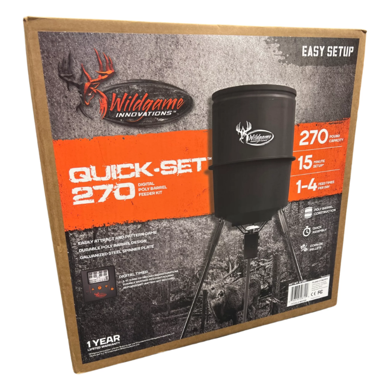 40 Gal Feeders Wildgame Innovations Quick Set Feeder for Deer, Turkey