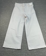 NWT Universal Thread Sailor Wide Leg Cream Pants Jeans 12 High-Rise Fitted Hip