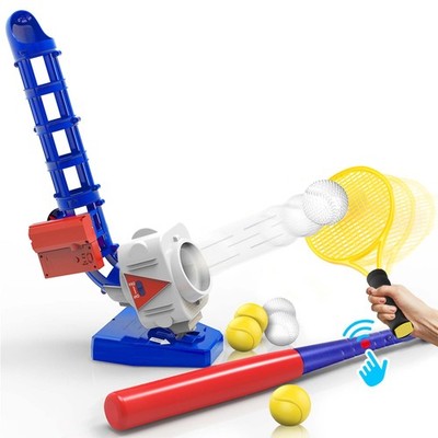 iPlay, iLearn Kids Pitching Machine Toys, 2 in 1 RC Baseball Tennis Pitcher, Aut
