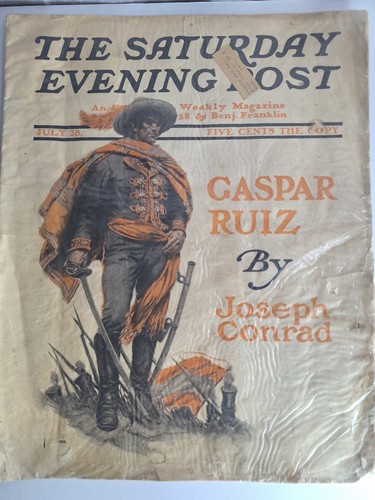 July 28 1906 Magazine The Saturday Evening Post Joseph Conrad Cover Stained Ads - Picture 4 of 6