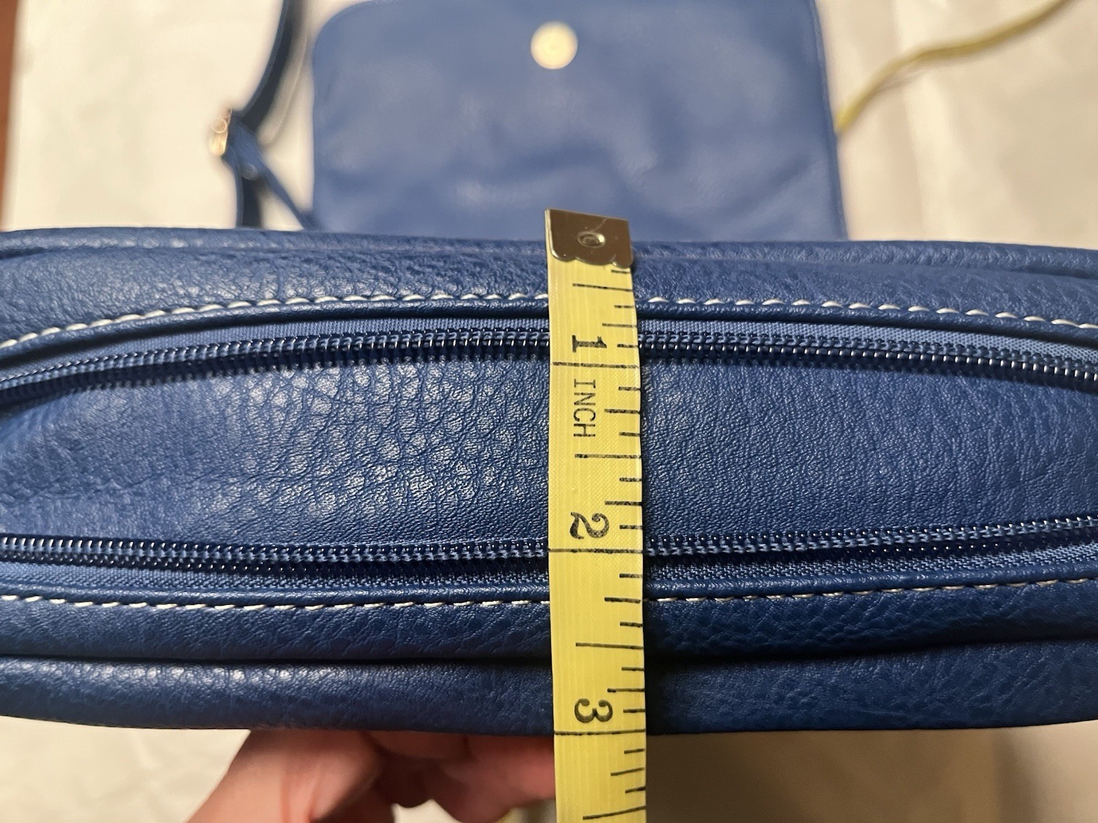 Colorful Patchwork PU Leather Blue Crossbody Mess… - image 8