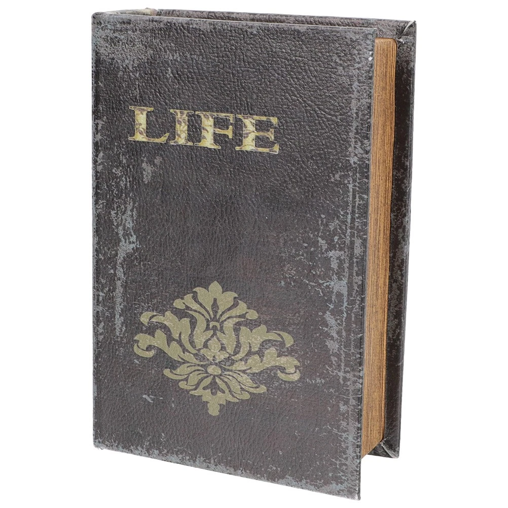 Set di scatole decorative per libri, vintage, in finta pelle, per la