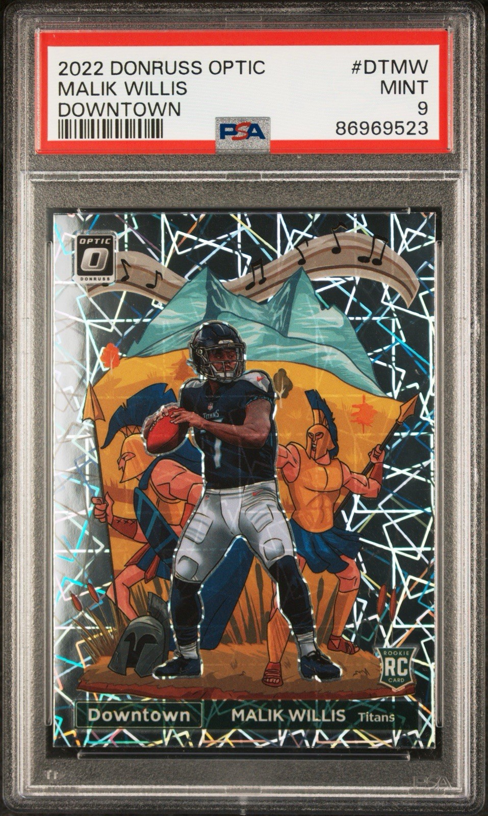 2022 Panini Donruss Optic Malik Willis Downtown RC SSP Case Hit PSA 9 DOLPHINS