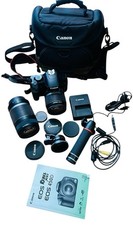 Canon EOS Rebel XSi 450D 12.2MP DSLR Digital Camera EF-S 55-250mm Lens Case EU