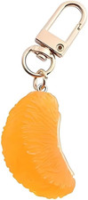 Simulation Fruit Keychain, Cute Orange Petal Pendant, Car Bag Key Holder Decor A