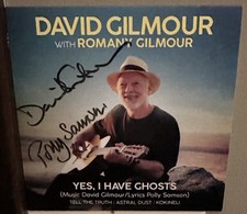 DAVID GILMOUR & Polly Samson Autographed Signed "Yes I Have Ghosts" CD