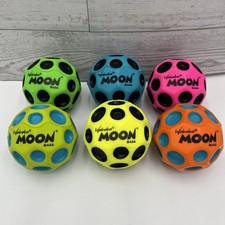 Waboba Moon Ball Bundle of 6 Original Hyper Bouncing Balls Assorted