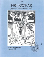 Folkwear Pattern No. 209 Walking Skirt, Size Small - 3XL, New & Uncut