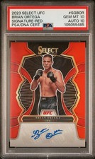 2023 Panini Select UFC Brian Ortega Red Prizm Autograph /99 PSA 10 Auto 10