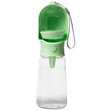 Leak Proof Portable Dog Water Bottle with Bowl – Travel Pet Water Dispenser f...