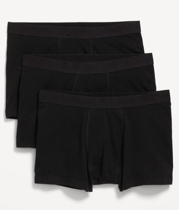 NEW Mens Sz Large Black Comfort Waistband Boxer Underwear 3 Pc Lot OLD NAVY - Image 2 of 3