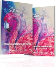 Watercolor Paper Gen Crafts Cold Press Acid Free 60 Sheets A4 140lb Wood Blend
