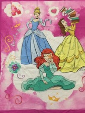 Princess Nursery Fabric Cot Panel Quilting Craft Cotton Baby  olor Pink