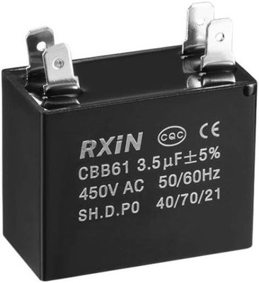 CBB61 3.5uF 450V AC Ceiling Fan Capacitor Water Pump Motor Genera Style: 3.5uF