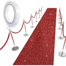 Teppichläufer Hochzeit Party Outdoor rot Glitzer 6x9m Teppichband