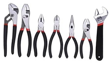  7-Piece Utility Pliers and Wrench Set, Includes 8" Adjustable Wrench, 8" 