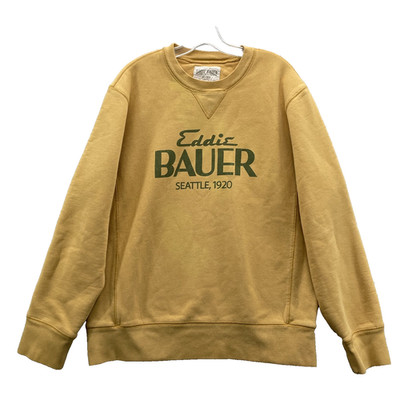 Eddie Bauer Sweatshirt XL Mustard Outdoor Gorpcore Preppy Retro Academia Travel