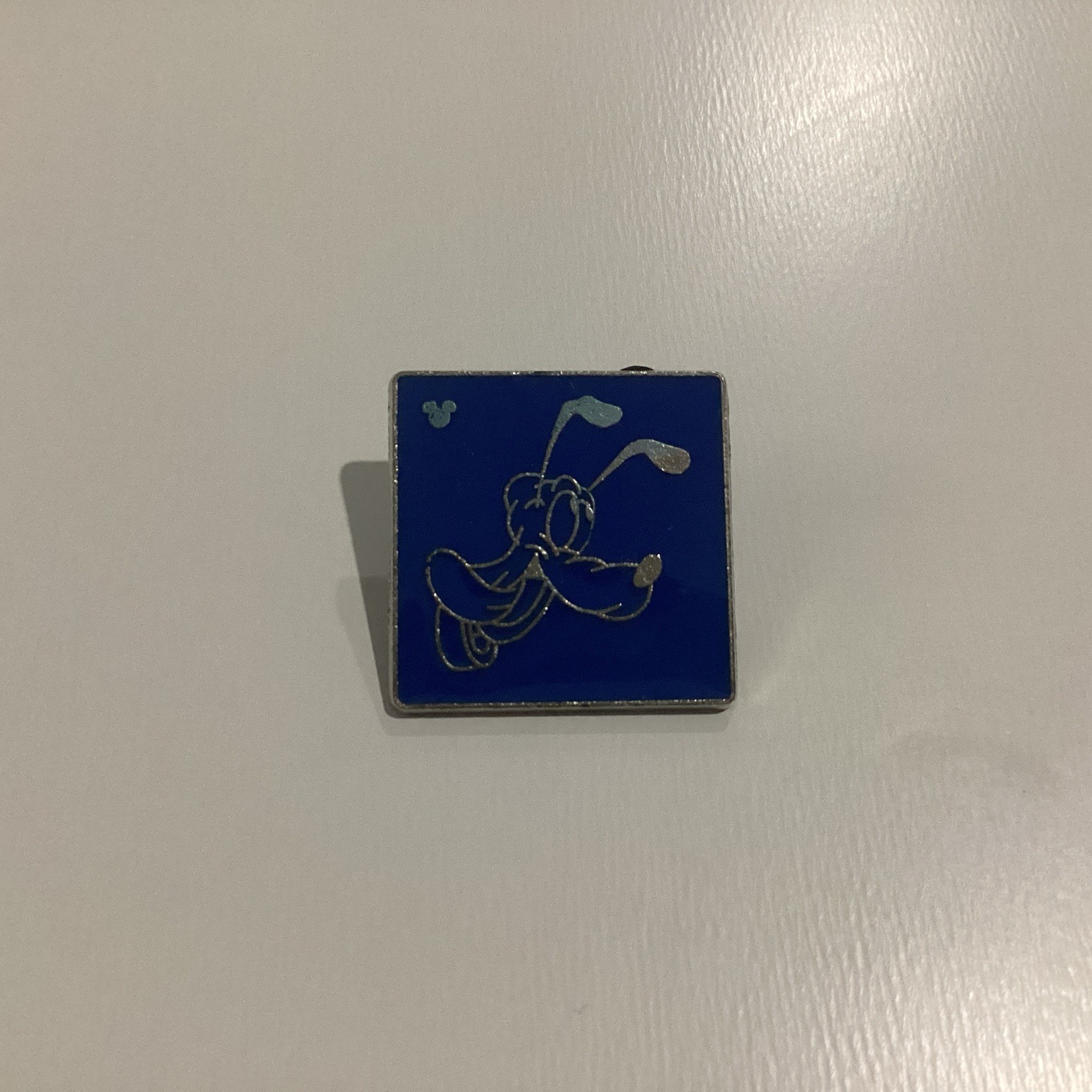 Pluto Blue Square Hidden Mickey Disney Trading Pin Authentic (G)