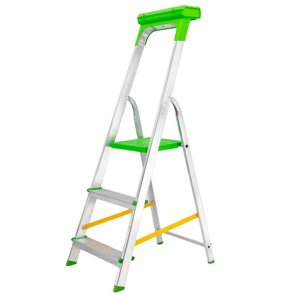 Escabeau pliable 3 marches Safetool en aluminium léger de 62 cm
