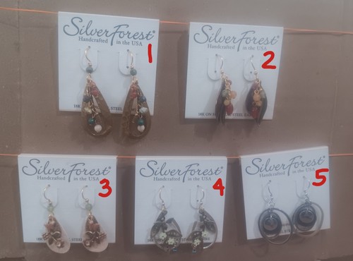 Silver Forest earrings