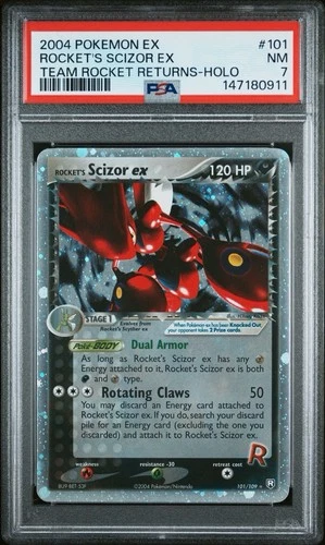Rocket's Scizor ex 101/109 EX Team Rocket Returns Holo Rare PSA 7 Vintage