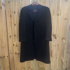 VTG Chaps Ralph Lauren Cashmere Wool Topcoat Men s 42 Full Length Quiet Luxury