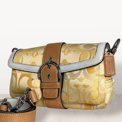 バッグ Coach Soho Hobo Shoulder Bag yellow rare Coach Soho Shoulder Bag Canvas Yellow Rare Used item For Woman