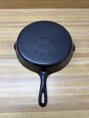 Vintage Griswold Cast Iron Skillet: G. W. Co 100th Anniversary #8