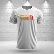 Ariat Work Logo Mens T-Shirt Funny Size Made In USA