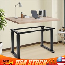 4-Leg Standing Desk Frame Dual Motor Adjustable Computer Desk Rack Workstation