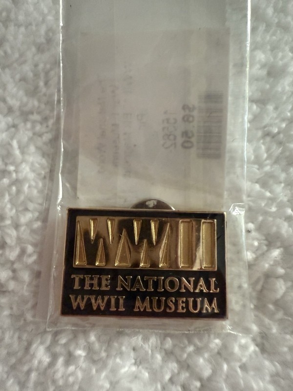 WW2 WWII National History Museum Lapel pin 1”X 2/4” New Orleans Military