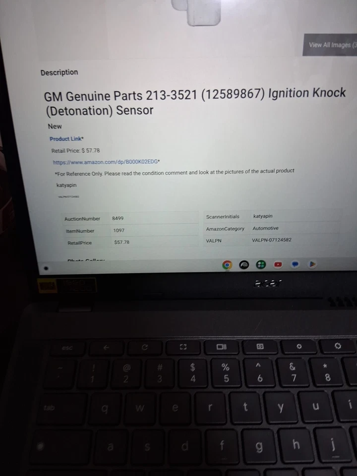 Sensor de golpe original de fábrica Chevy GM 12589867 ACDelco 213 3521 OEM ACDelco 213 3521 Foto 4 de 4