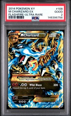 Pokemon M Charizard EX XY Flashfire Holo Ultra Rare #108 PSA 2 | eBay