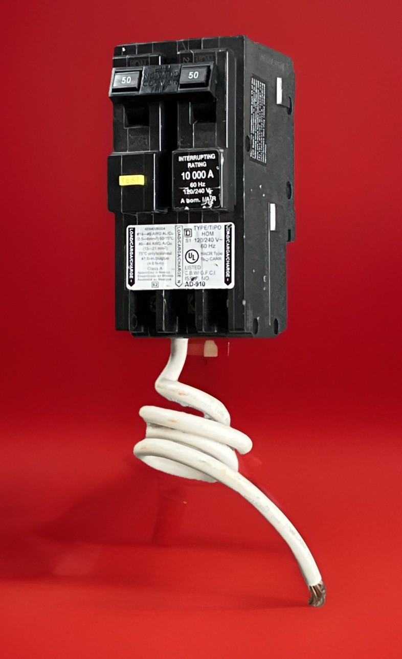 Square D Homeline HOM250GFI 2 Pole 50 Amp Plug In HOM250GFIC GFI Breaker