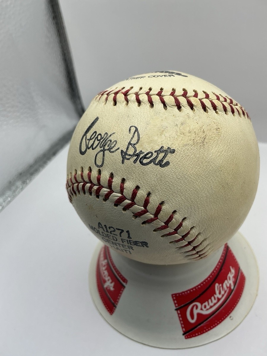 George Brett Signed Baseball - Back Ink Wilson Ball MLB HOF Auto