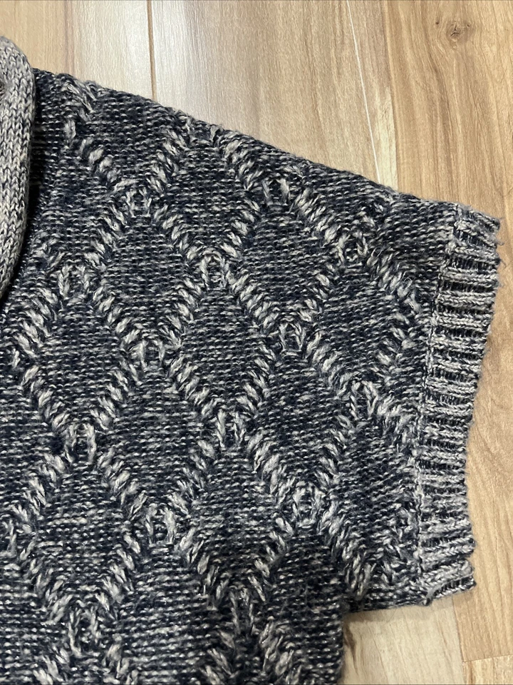 Suéter cárdigan BKE para mujer talla L mangas cortas frente abierto con corbata de cinturón Foto 4 de 4