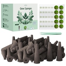 100 Pack Hydroponics Grow Sponges - Replacement Root Growth Sponge Seed Pods ... 0.40 per gallon