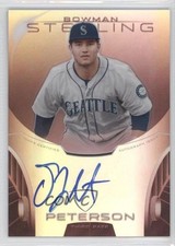 2013 Bowman Sterling Prospect Ruby Refractor 73/99 DJ Peterson #BSAP-DP Auto 5qi