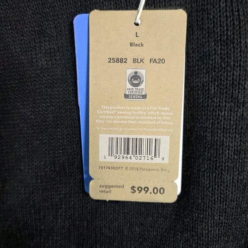 NWT Patagonia Better Sweater Vest Men's Sz L Black Full Zip Logo - Picture 3 of 9