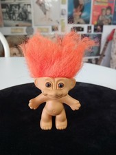 Vintage Russ Troll Doll With Orange Hair Brown Eyes