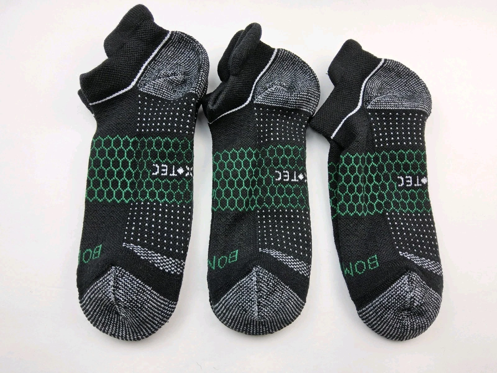 Bombas Hex-Tec Golf Style Athletic Ankle Socks Lot Of 3 Pairs Size XL