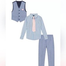 Nautica Little Boys 4-Pc. Linen Look Vest SetBoys jacket and suit