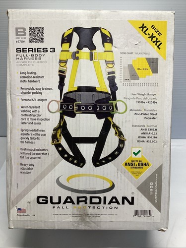 Guardian Fall Protection Series 3 Imbracatura di Sicurezza Full Body Taglia XL-XXL Nuova - Foto 1 di 6